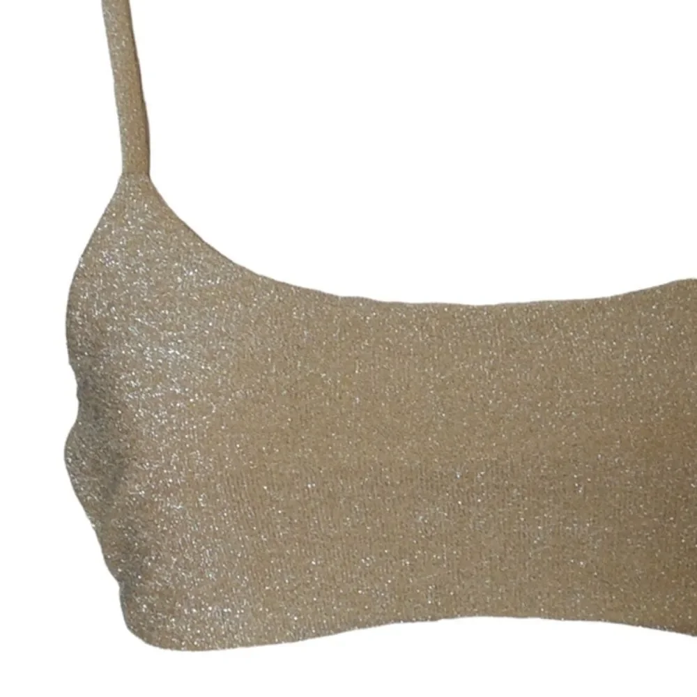 NWT Wave Babe Metallic Hi Waist Bikini Set